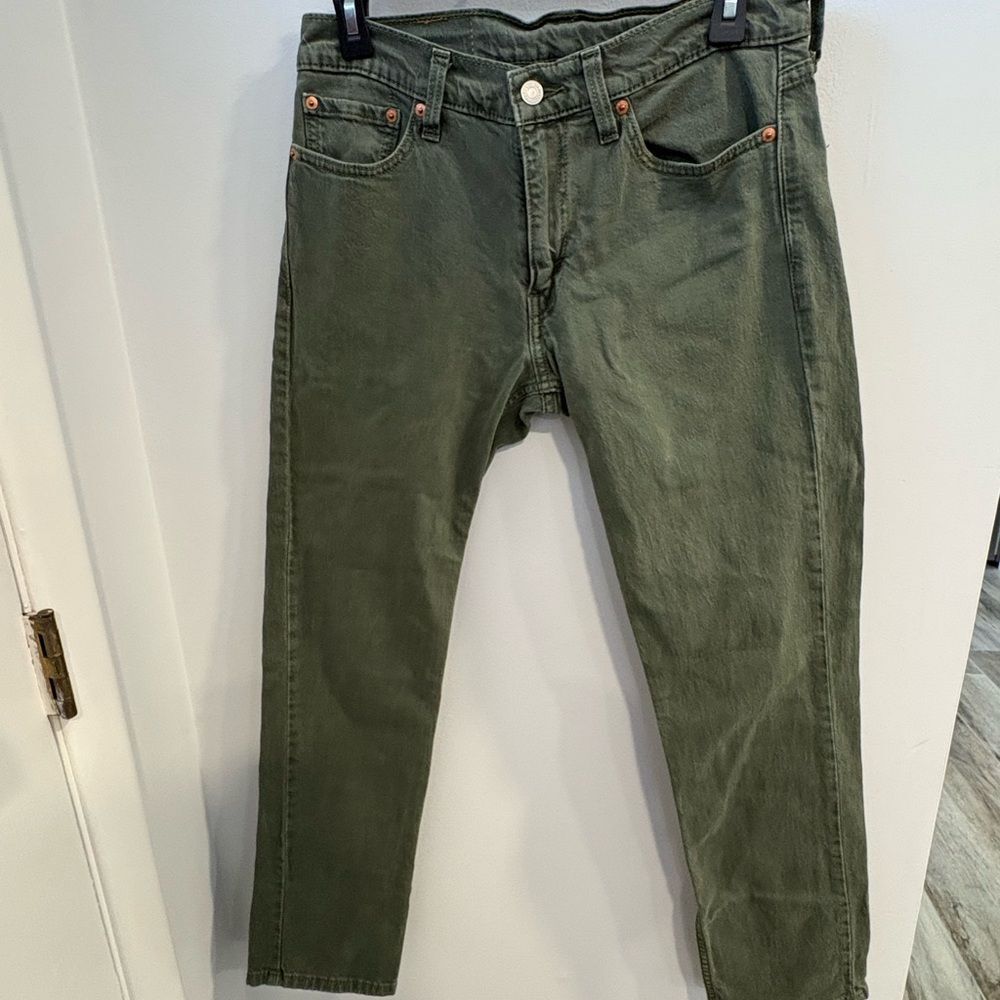 Levi's Men's Slim Jeans in Forest Green - Picture 7 of 8